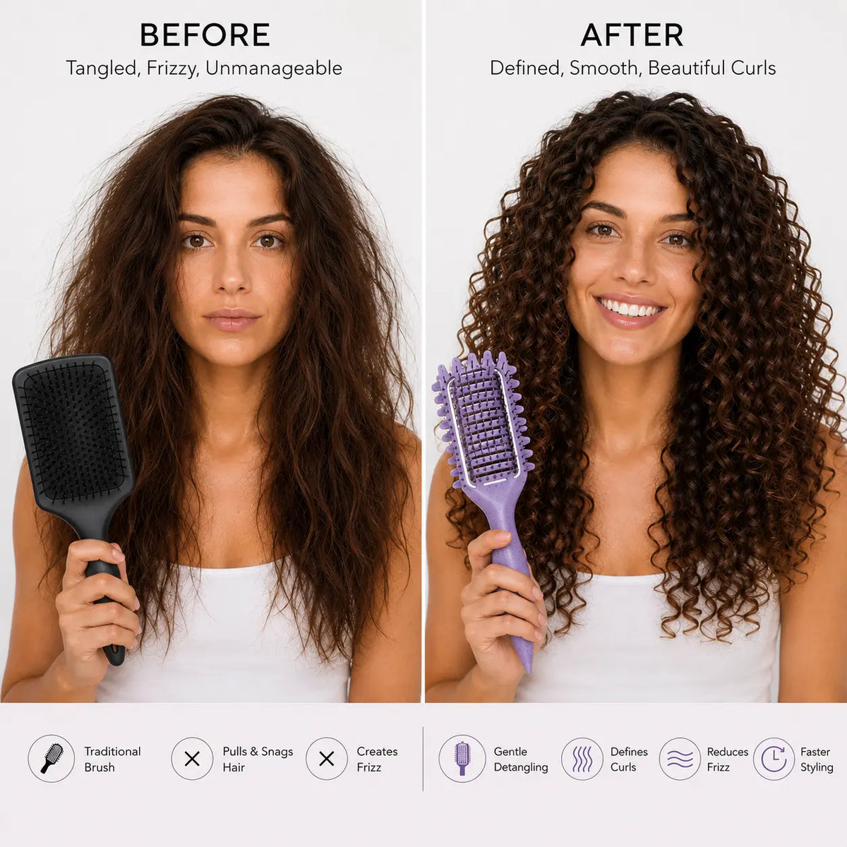 CurlFlow™ | Detangling & Defining Brush for Curly Hair