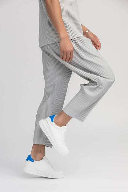 Smart Pleated Straight Pants